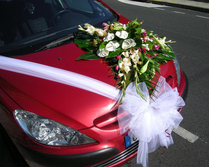 Nos décoration de voiture pour un mariage